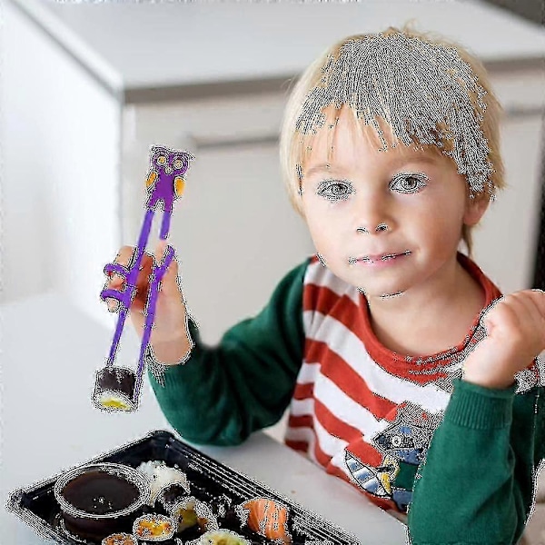 4 kpl Lasten syömäpuikot, Syömäpuikkojen oppimisapuväline lapsille, Harjoitus syömäpuikot eläimillä aloittelijoille shape8