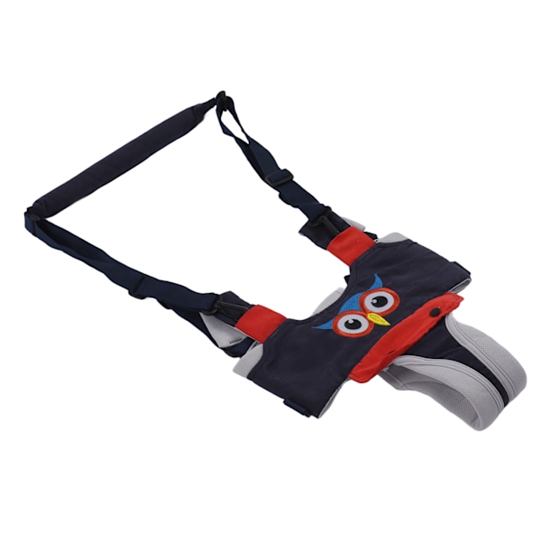 Baby Walking Harnesses Assistant Justerbar Mjuk Andningsbar Tyg Handhållen Toddler Walk Helper Mörkblå