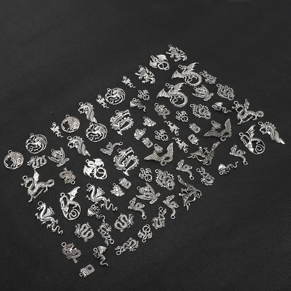70 stk. sett Dragemønster Armbånd Håndlagde Tilbehørsett DIY Anheng Tilbehør