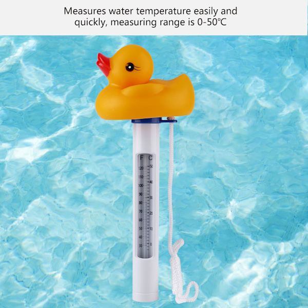 Tecknad mini flytande vattentermometer för simbassäng Spas Fish Tank Aquarium Duck
