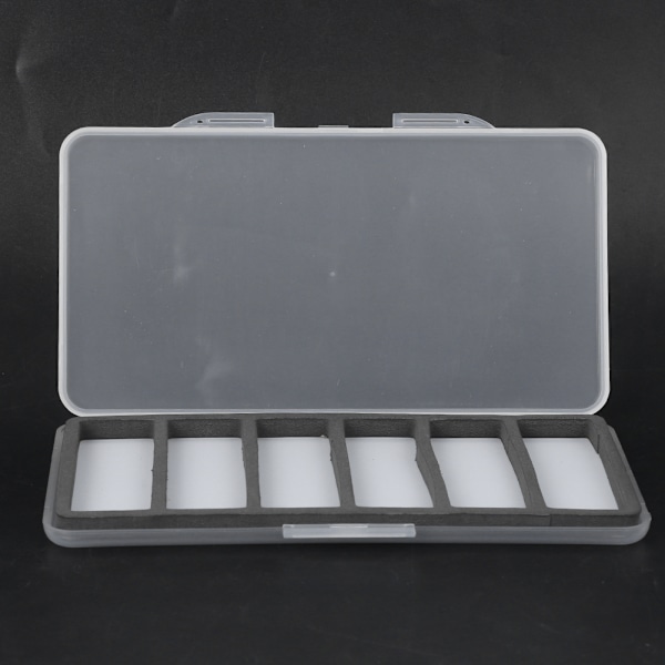 ABS Magnetic Flugfiske Förvaringslåda Fiskkrok Lure Tackle Case med skumtillbehör6 Grid