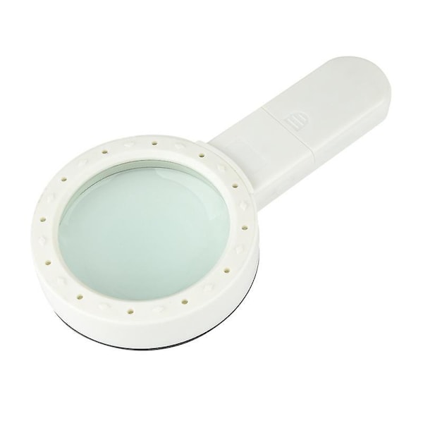 30X Leseforstørrelsesglass med LED-lys, Belyst Forstørrelsesglass, 125mm