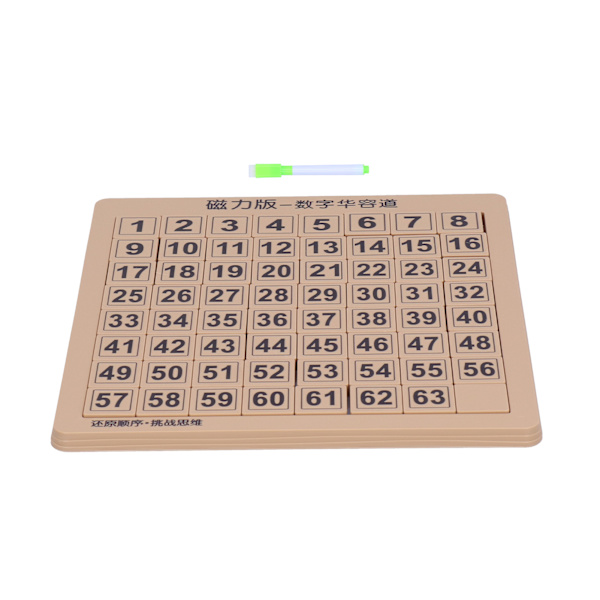 Peräkkäisten numeroiden pulmapeli magneettinen piirtotaulu lelu lapsille lapsille työpöydän pulmapeli leluBrown