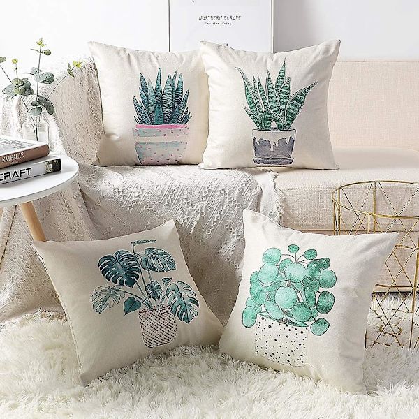 4-osainen puuvilla- ja cover set, 45x45 cm, ruukkukasvisuunnittelu