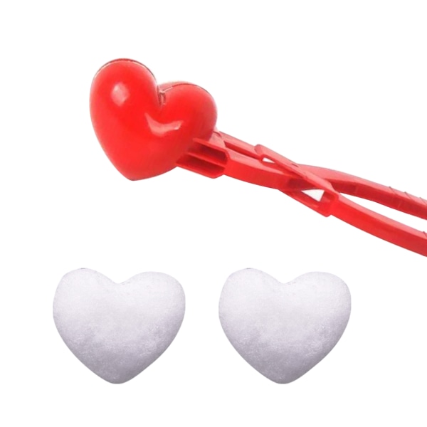 Heart Shape Snowball Maker Toys Love Heart Snowball Maker Clip Snow Brick Maker Sand Mold for Snow Ball Fights