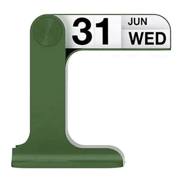 Vändbar Kalender Roterbar Skrivbordskalender för Vardagsrum Grön