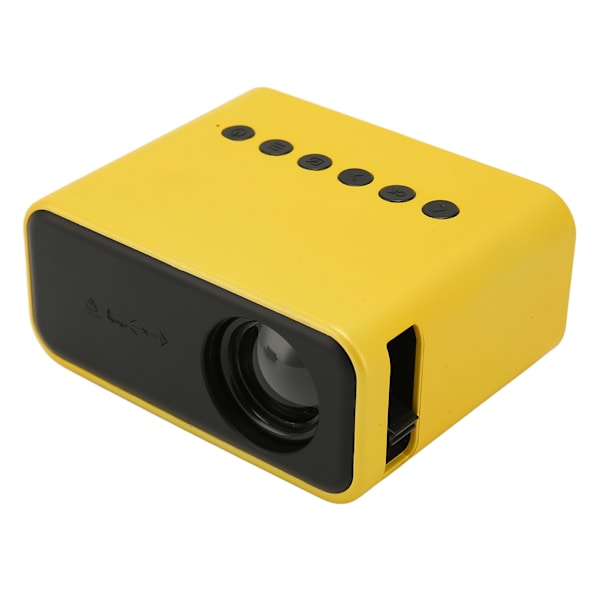 Miniprojektor 1080P HD LED Øyebeskyttelse Bærbar filmprojektor Barnegave til utendørscamping EU-plugg