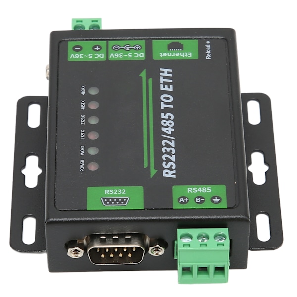 RS232/RS485 til Ethernet-konverter Dobbel seriell port Høy hastighet Lavt strømforbruk Høy stabilitet Datamaskintilbehør 100V‑240VUS-plugg