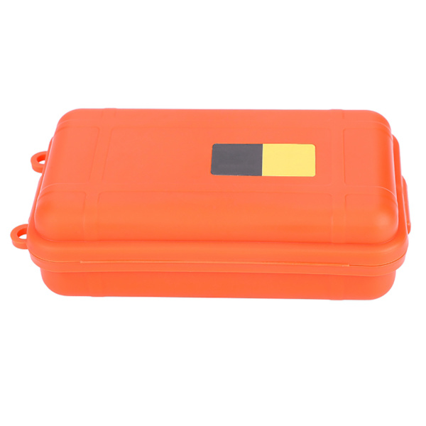 EDC Outdoor Survival Vattentät utrustning Förseglad låda Dammtät Trycksäker (orange stor)