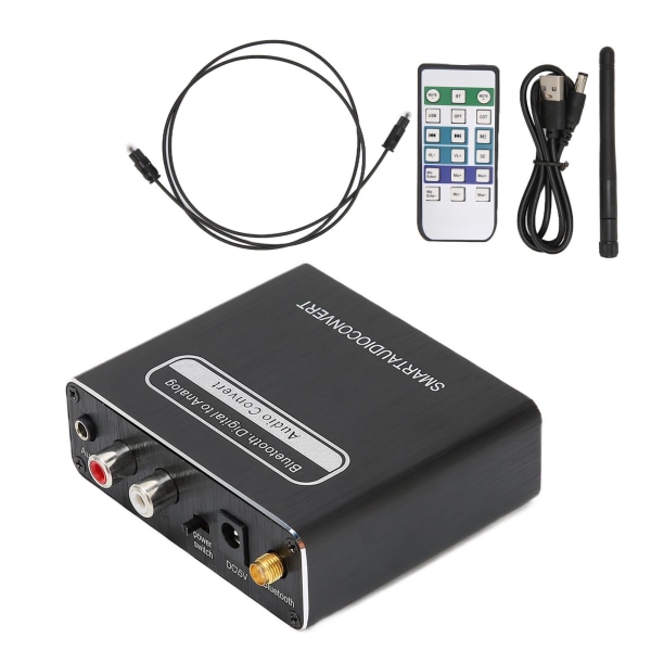 Audio Converter Adapter Bluetooth Digital till Analog Fiber Koaxial Signal Audio Decoder för hemmabio