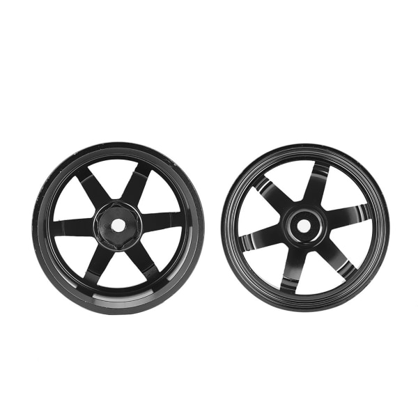 Aluminiumlegering hjulnav Fälgar Reservdelar Tillbehör Passar för 1/10 RC Flat Running Drift Car5-Ekrar Svart