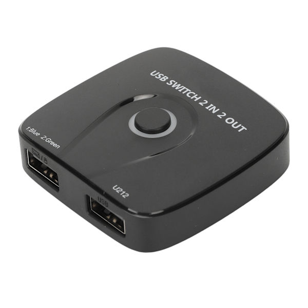 2 ind 2 ud USB-switch, driverfri, problemfri switch USB 2.0 periferisk switcher-boks-hub til computere, smart-tv'er, tastatur