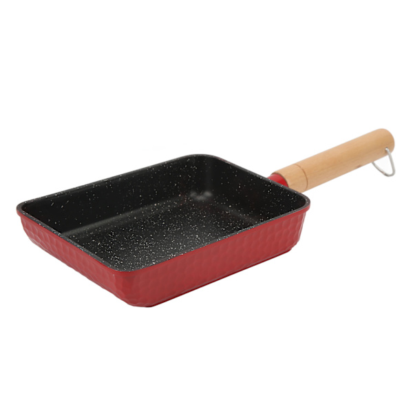 Tamagoyaki japansk omelettpanna Hem Mini Nonstick Pan Multifunktionell Pan Induktionskokare Gas Universal Röd