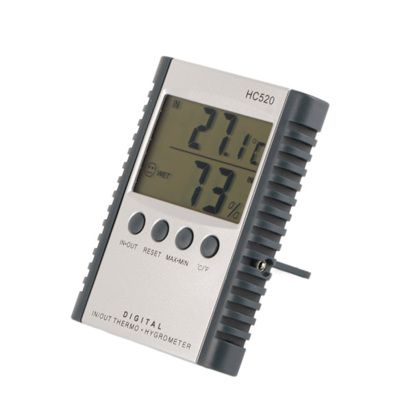 LCD digitalt termometer Hygrometer Digital temperatur fugtighedsmåler Indendørs Udendørs