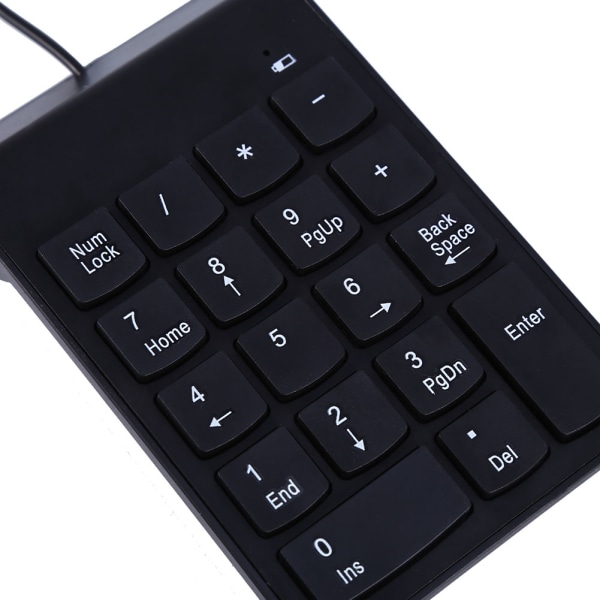 USB numerisk tastatur Mini numerisk tastatur numerisk 18 taster tastatur for bærbar PC stasjonær PC Pro