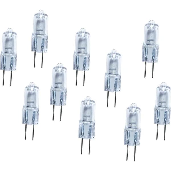 10 stk. Super Bright G4 6V 10W Wolfram Halogen Base Pære Varm Hvid