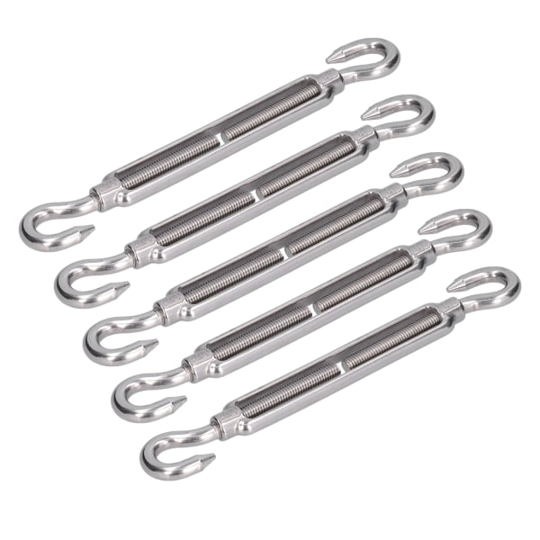 5 stk. spændespænde krog og krog wire Rope Tension 304 rustfrit stål skærm sejl hardwareM4