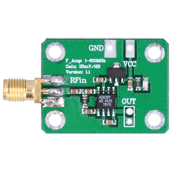 AD8307 Detektormodul RF Signalstyrkemätare Logaritmisk Detekteringskomponent 1‑600MHz