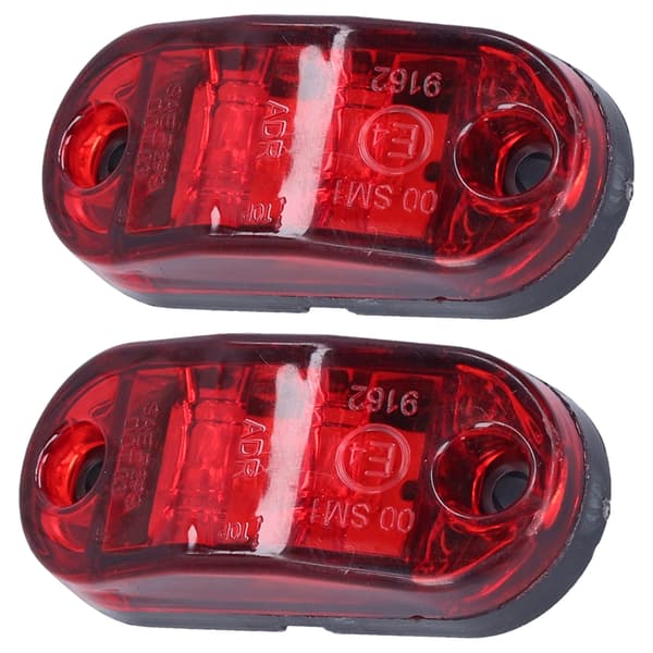 10-30V 2LED sidemarkeringslys Høy lysstyrke blinklys for biler lastebiler tilhengere bobiler Rød