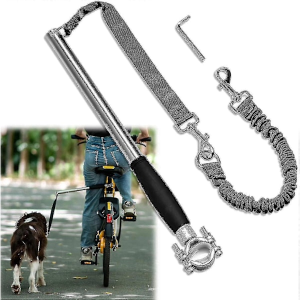 Rullebar cykelhundesnor Håndfri cykelsnor til kæledyrshundesikkerhed Hundecykelsnor -DGJR