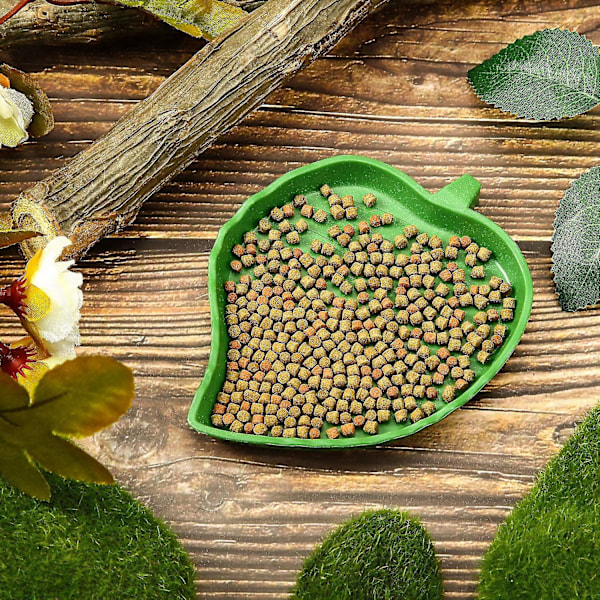 2 Stycken Blad Reptil Mat Vatten Skål Tallrik Fat För Sköldpadda Majsorm Krypande Husdjur Drickande Och Ätande, 2 Storlekar