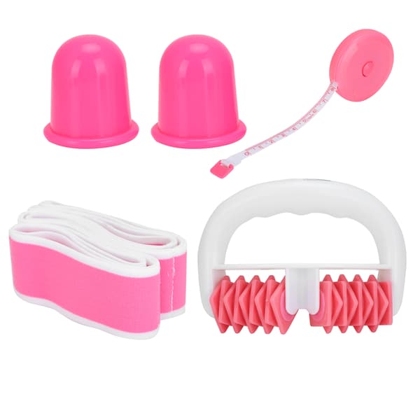 Massage Roller Set Silikon Massage Roller Stretching Strap Koppningskopp Mätlinjal