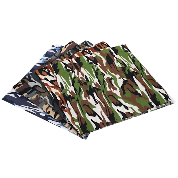 5 st bomullstyg 5 färger kamouflage poplin DIY handgjord lapptäcke sömnad hantverk 48x48cm