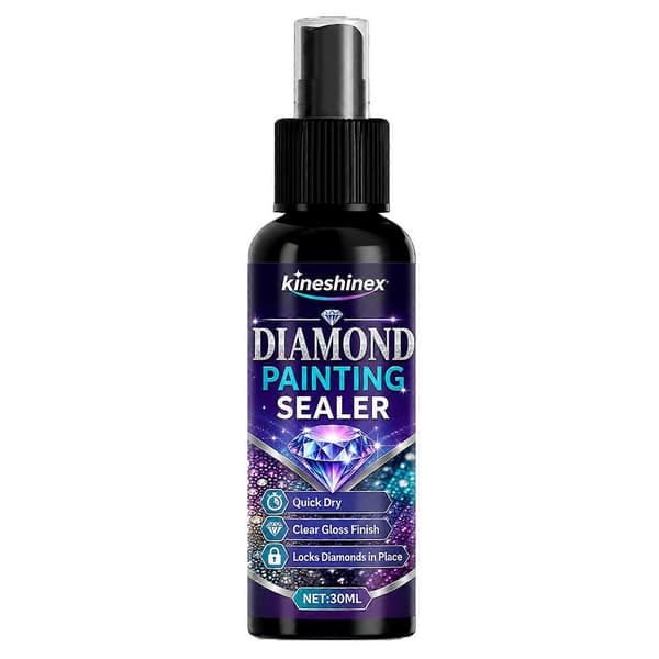 Diamantmålningsförseglingsspray, Diamantmålningskonstlim Snabbtorkande Glansig Ytbehandling för Diamantkonst 30ml