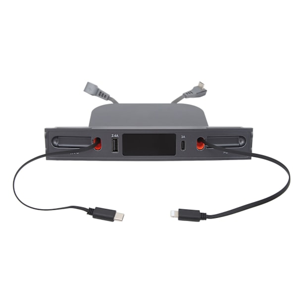 USB-keskitin telakointiasema sisäänvedettävällä johdolla 4 porttia Nopea lataus USB-keskitin Vaihto Tesla Model 3 Y 2021-2023