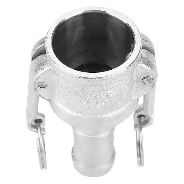 1 stk Rustfrit stål 316 Type C Camlock Adapter Kobling Hun End x Han Barb DN20 G3/4