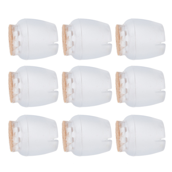 32 st halkfria möbelbensskydd Mute silikonbord stolsbensskydd golvskydd transparent