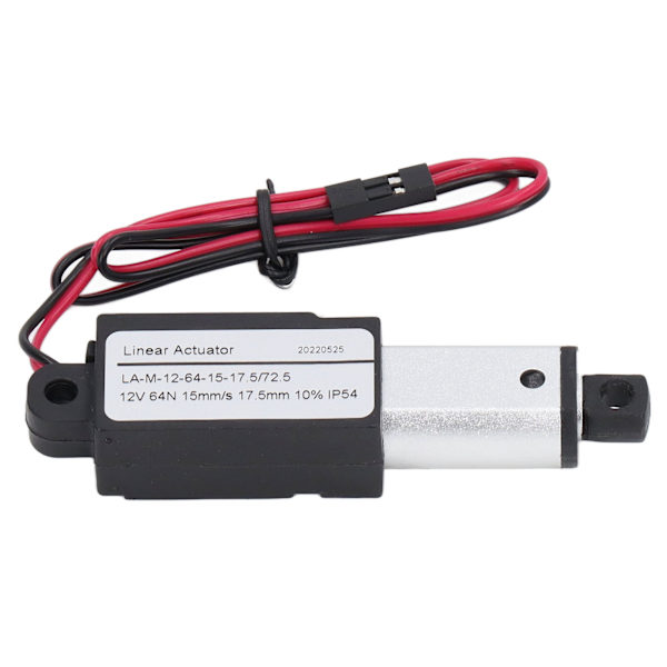 Elektrisk mikro lineær aktuator Aluminium ABS jævnstrømsforsyning Mini Motion aktuator til landbrugsmaskiner 12V 17.5mm 0.7in