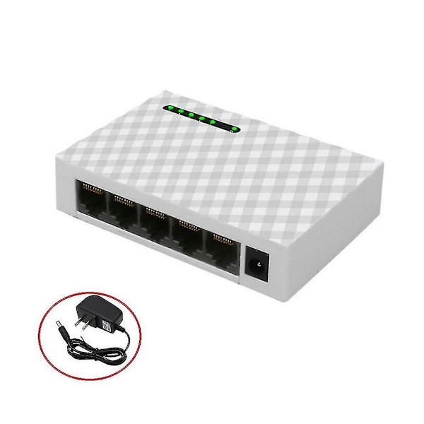 1000m Desktop-nätverk Switch Rj45 Ethernet 5 Port Hub För Dator Hem Monitor