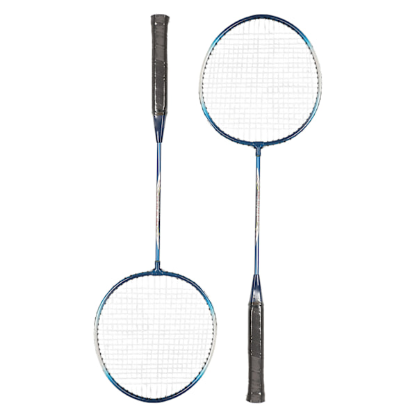 REGAIL 2 st badmintonracket i järnlegering, 2-spelar badmintonracketset för barn och vuxna, blå
