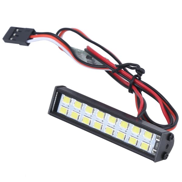 16 st LED-lampor för RC-bilstak, universell LED-ljusramp, tillbehör, längd 55 mm