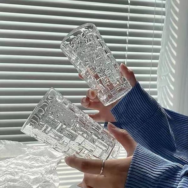 400 ml husholdningspreget glasskopp for juice, kaffe, kalde drikker
