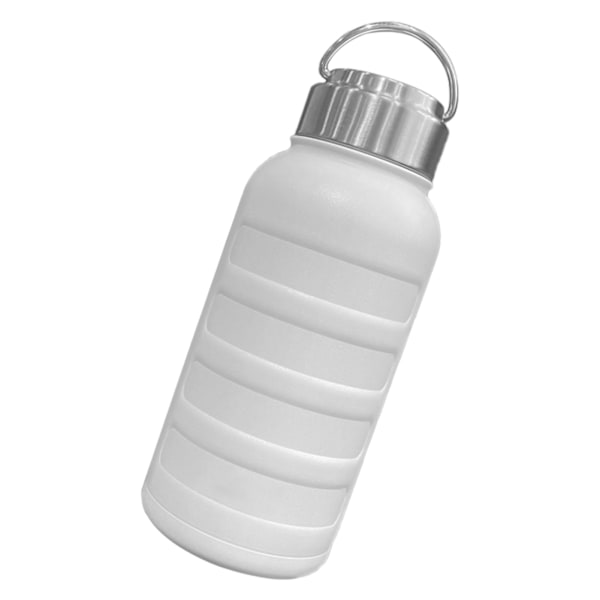 Isolert kopp med håndtak 750ml rustfritt stål fôr bærbar vannflaske for student for utendørsaktiviteter hvit 750ml