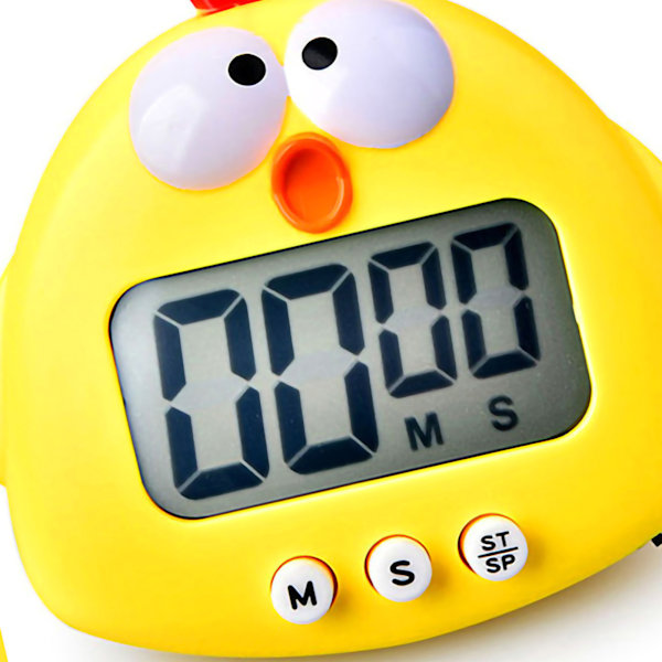 Animal Timer Student Magnetisk Digital 100 Minuter Timing Countdown Timer Med Batteri för Kök Söt Kyckling