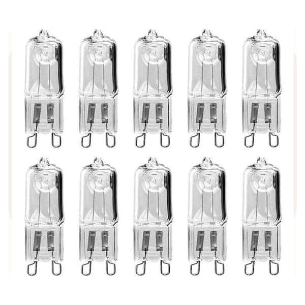 10-pack G9 halogenlampor, 18W, för taklampor och sänglampor