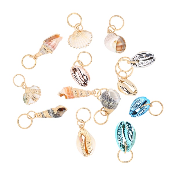 Hårfletteringer Dreadlocks Ring Shell Hårring DIY Hårdekorasjon Tilbehør