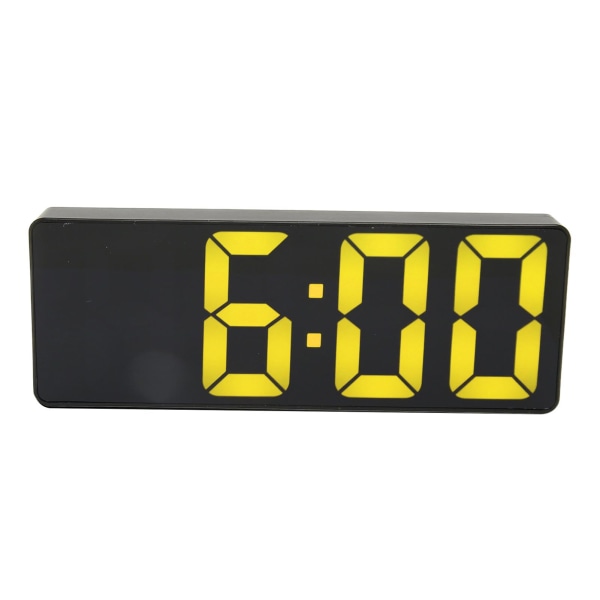 Digital väckarklocka Svart 12/24H temperaturdisplay USB eller batteridriven LED-klocka för kontorssal i sovrum