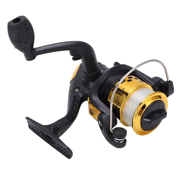 Fiskeri Spinningshjul Metal Spole 3BB Kuglelejer Metal Line Cup med 40M NO.6 LineGolden Fiskehjul med Line