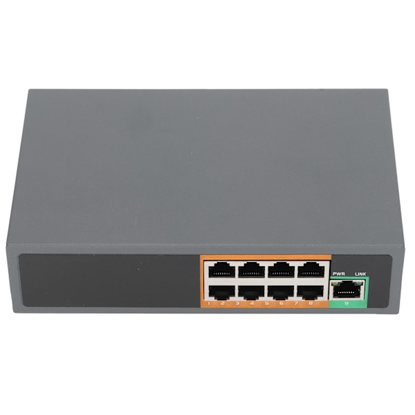 POE-switch 9 portar 100V till 240V Gigabit Ethernet-adapter för IP-kameror CCTV-säkerhetssystem Trådlös APEU-kontakt