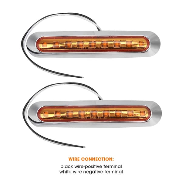 2 stk 9 LED sidemarkeringslys signalvarsellampe for tilhenger lastebil