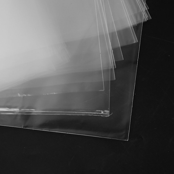 50 stk Vinylplate ytre ermer hvite erstatningssett for fonografopptaker