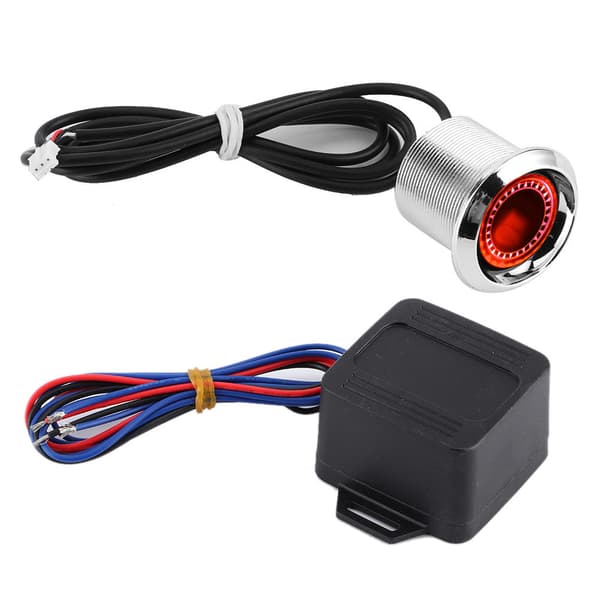 Universell 12V motor trykkstart startknappbrytersett modifikasjon rødt lys