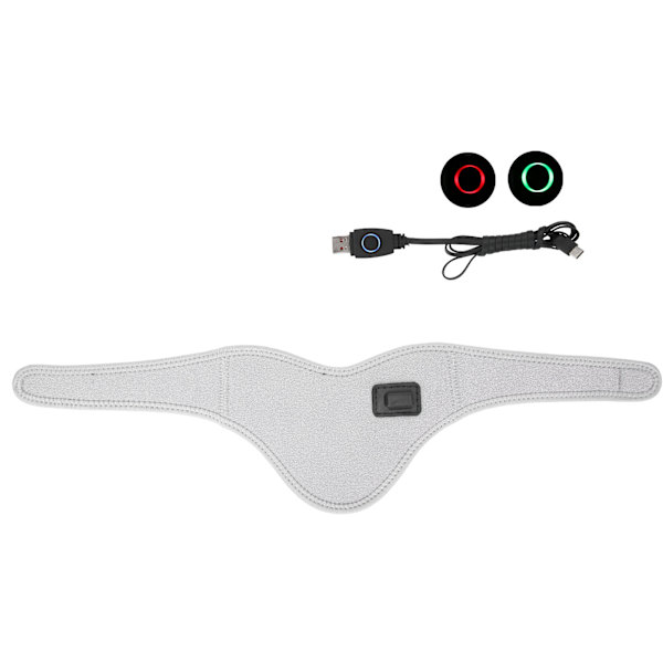 Uppvärmd nacklindning Lindra nacksmärta Värmeterapi Justerbar USB uppvärmd halskrage Grå