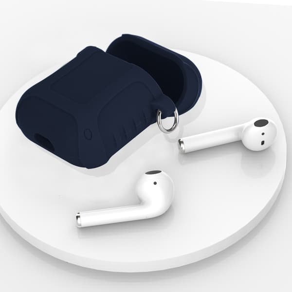 Enkelt Bluetooth-hörlursfodral i affärsstil för AirPods (blå)