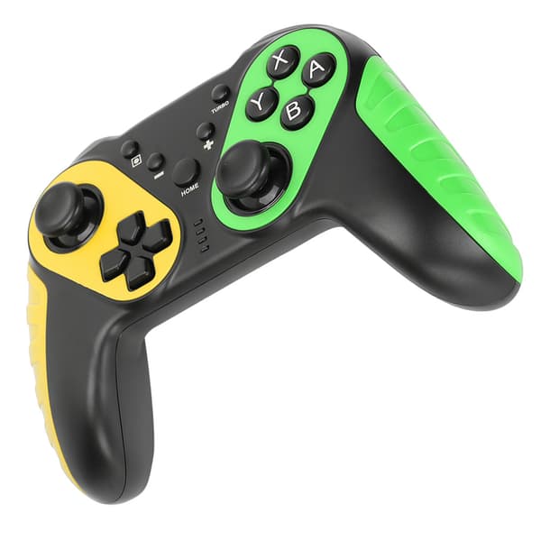 Trådlös Bluetooth-kontroll Fjärrjoystick Gamepad Gyroskop för Nintend Switch ProGul Grön