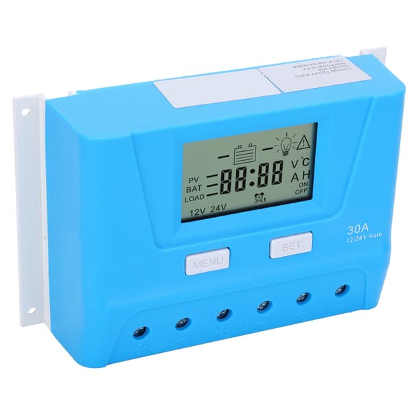 Solpanel Regulator Ladecontroller Industriforsyninger PWM 12/24V 30A TY-2430